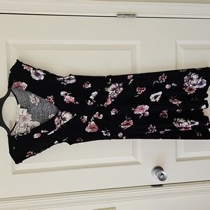 American Rag Black Floral Sun Dress